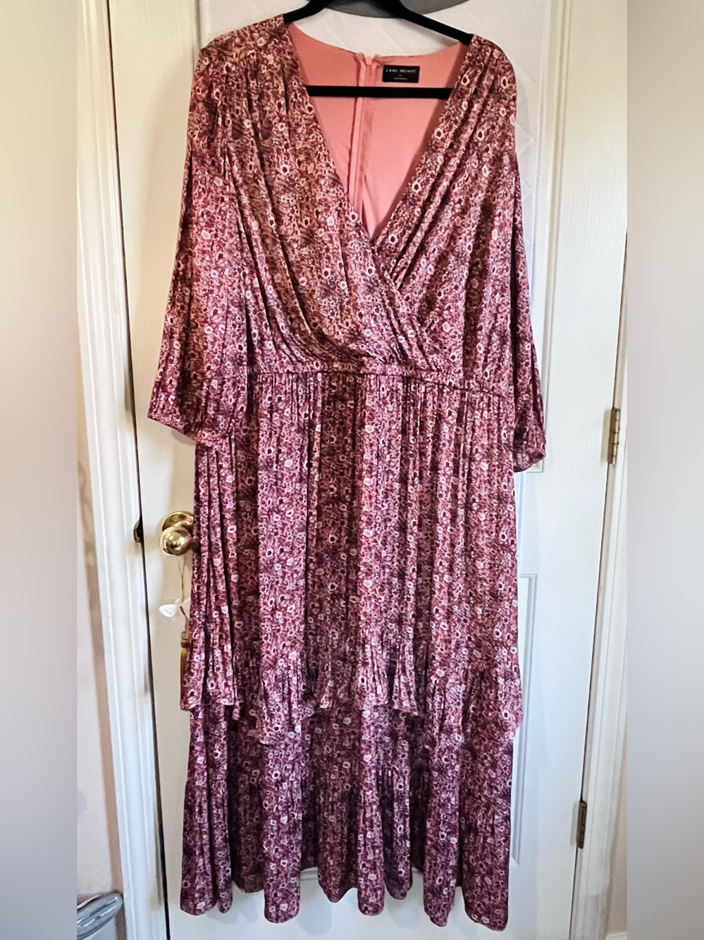 Lane Bryant Floral Tiered Maxi Dress Size 22